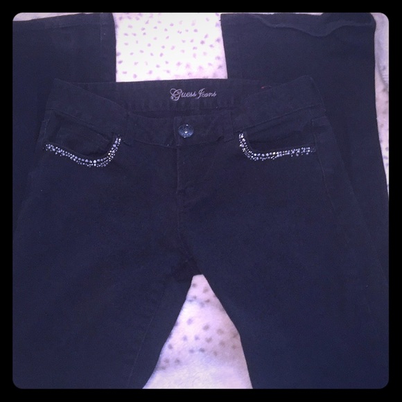Guess Denim - Black bling bedazzled GUESS jeans size 30